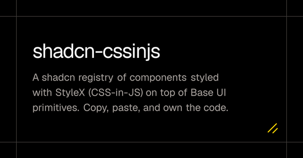 shadcn-cssinjs: Shadcn UI Components Powered by StyleX