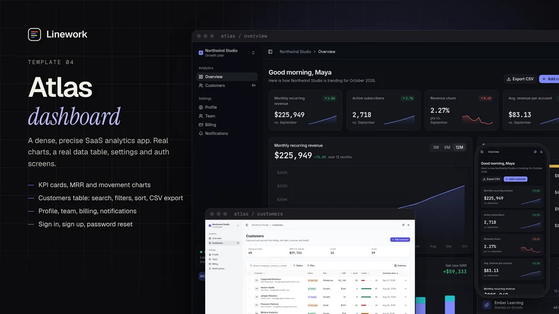 Atlas: Modern Next.js SaaS Dashboard Template