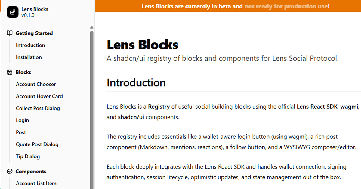 Lens Blocks