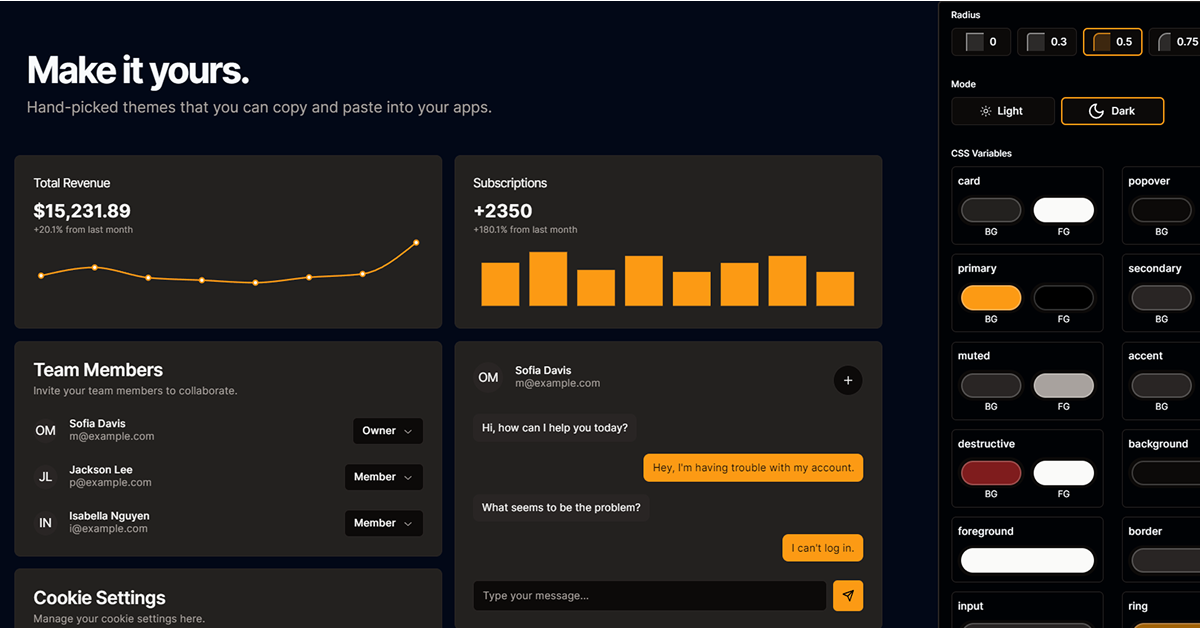 Shadcn/ui Customizer