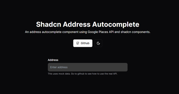 Shadcn Address Autocomplete