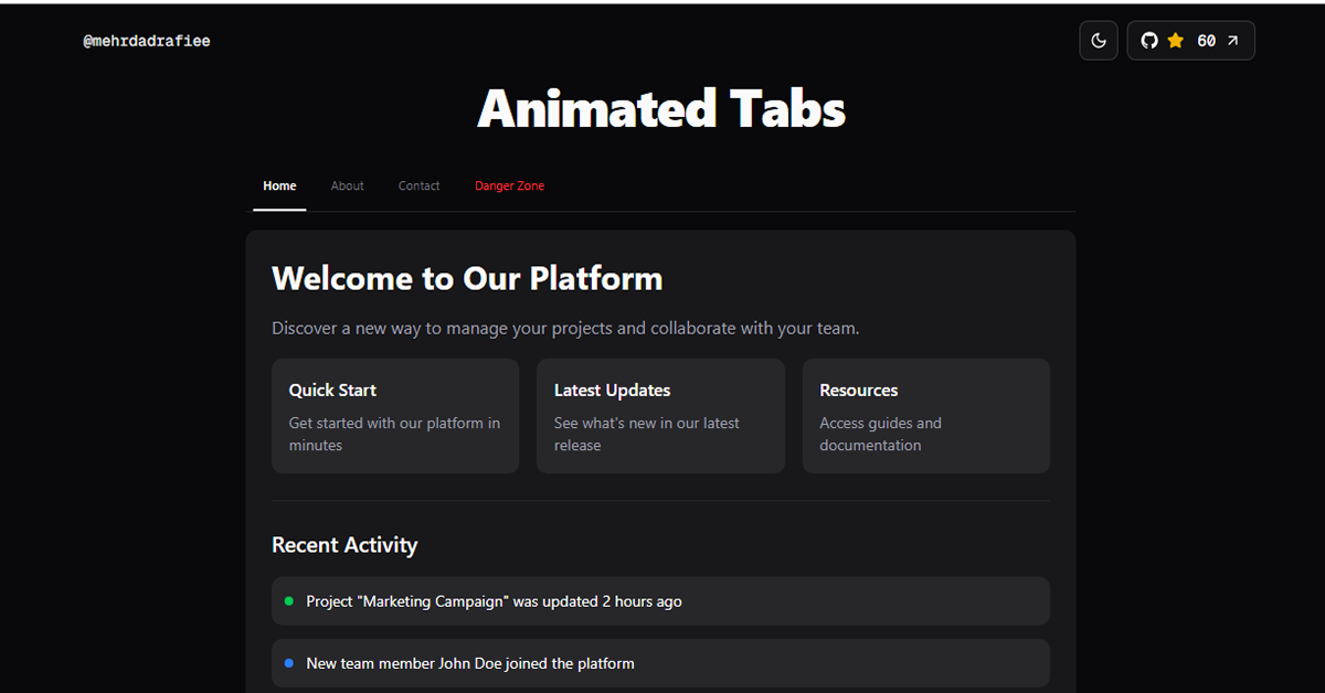 Animated Tabs
