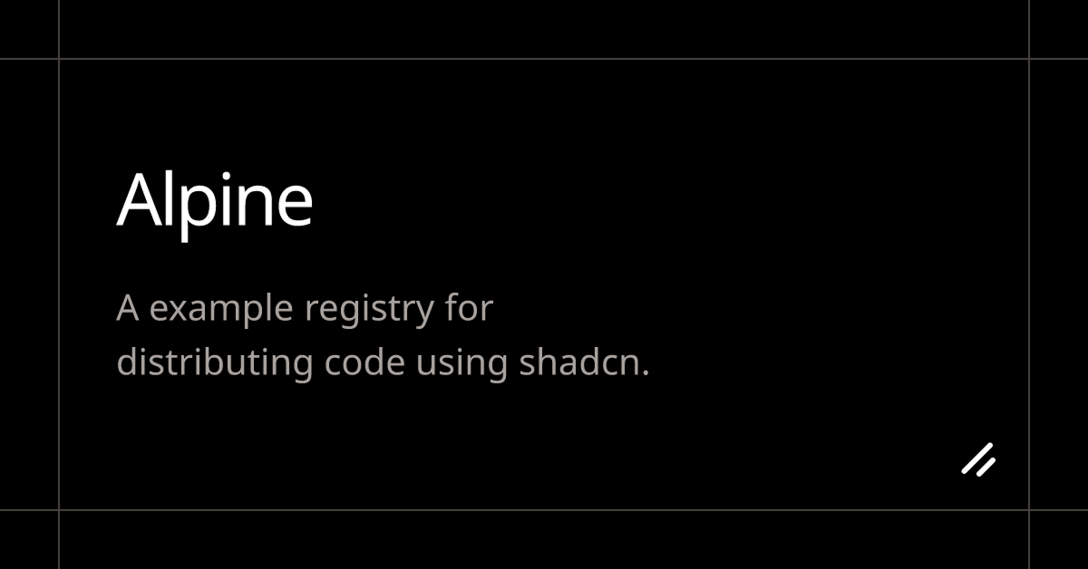 Alpine Registry