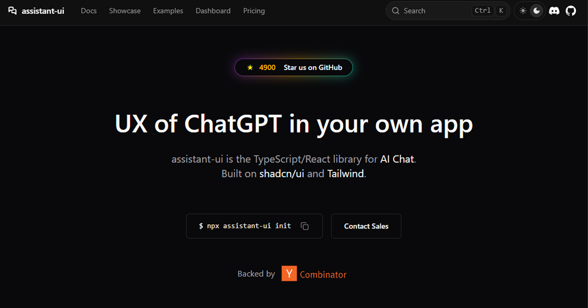 Assistant UI - UX of ChatGPT
