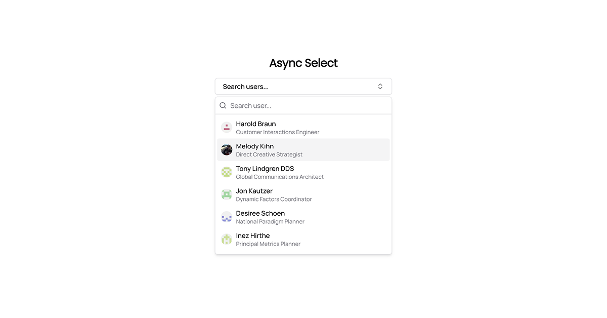 Async Select Component