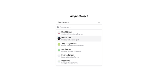 Async Select Component