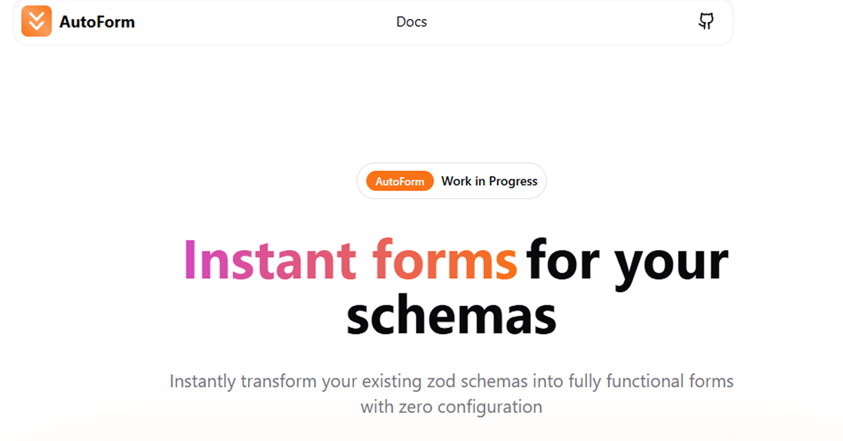 AutoForm - Instant forms for your schemas