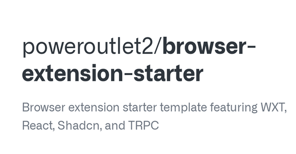 Browser Extension Starter Template