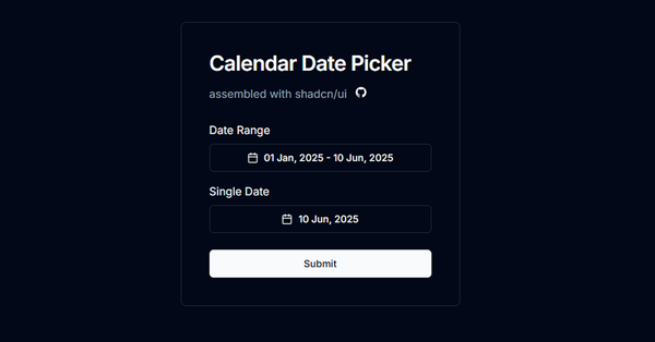 Shadcn Calendar Component