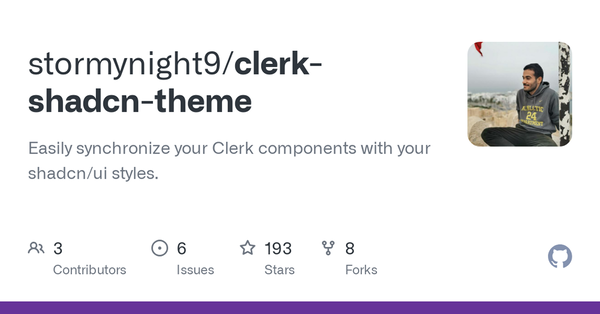 Clerk Shadcn Theme