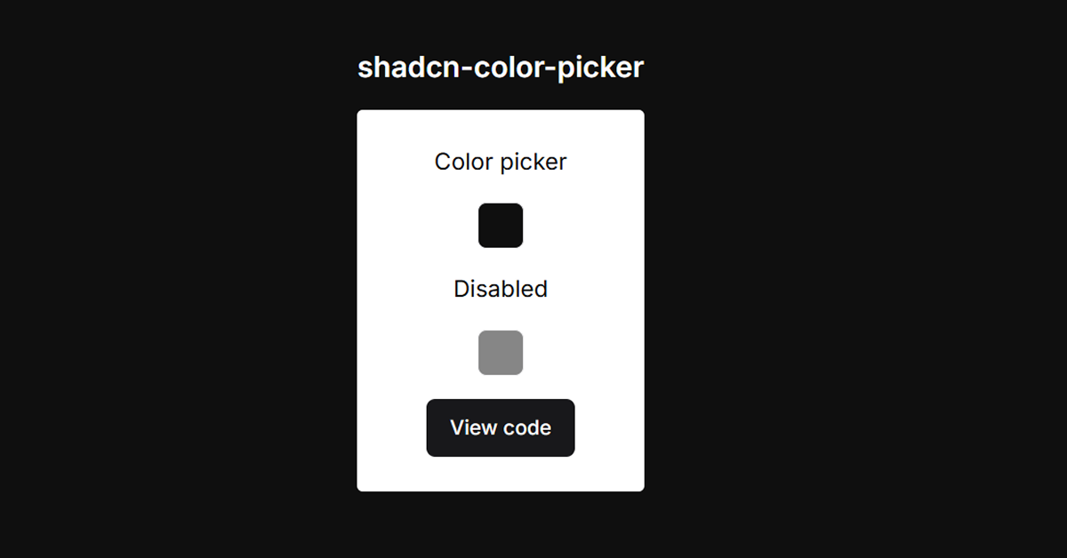 Shadcn UI Color Picker