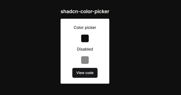 Shadcn UI Color Picker