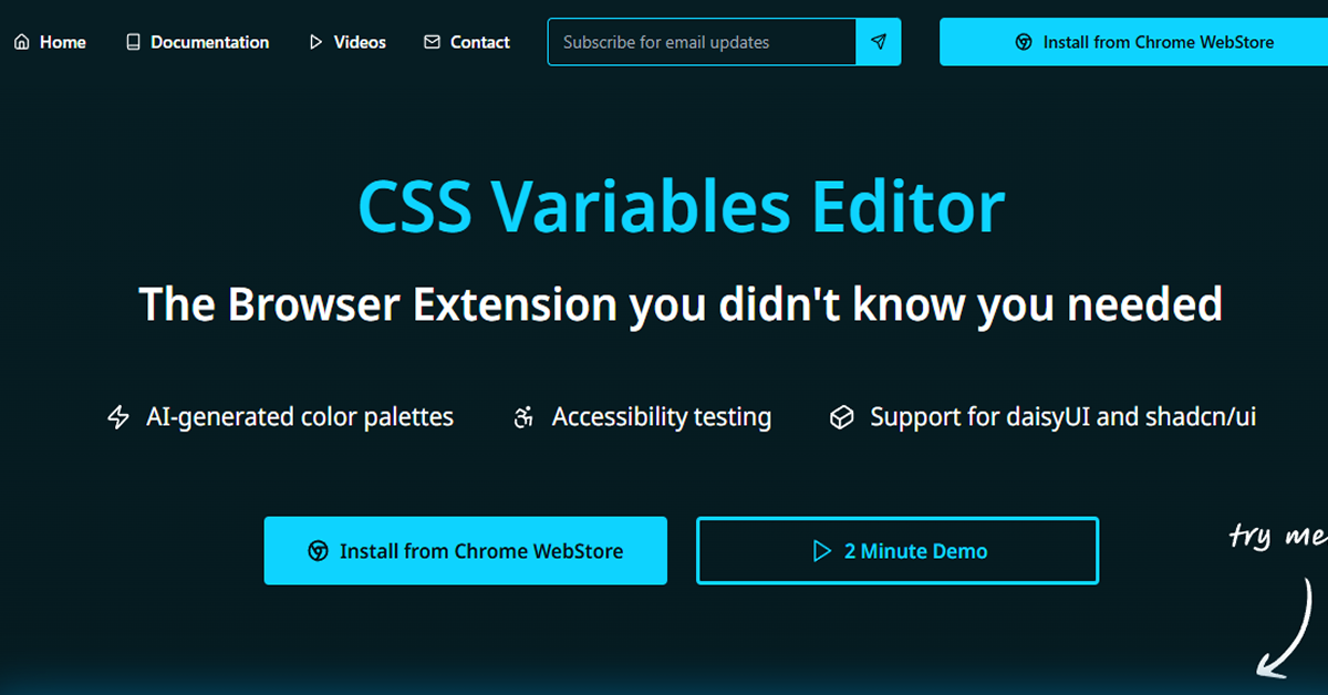 CSS Variables Editor