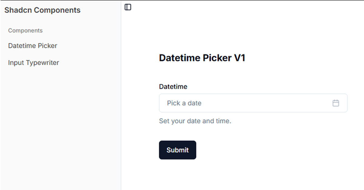 ShadCN DateTime Picker