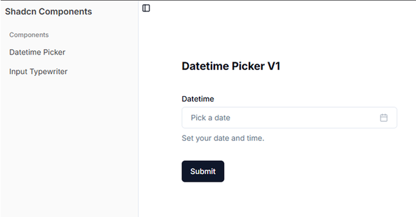 ShadCN DateTime Picker