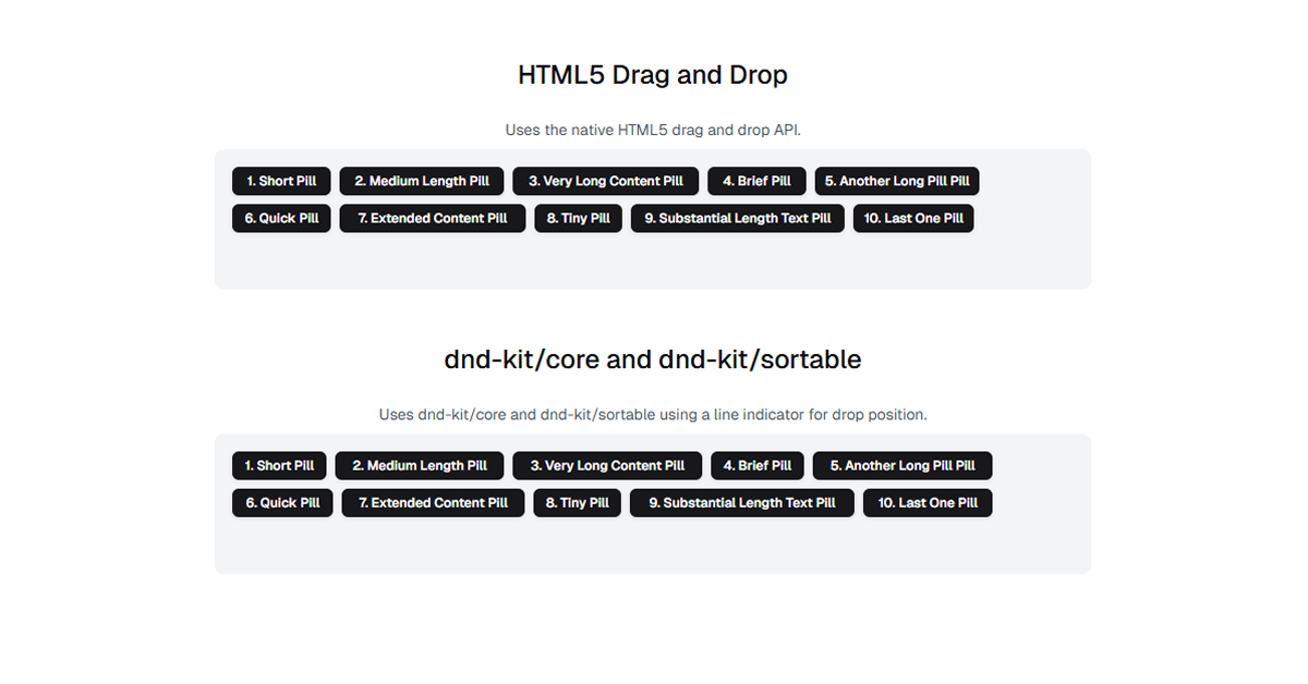 Shadcn/UI Drag and Drop