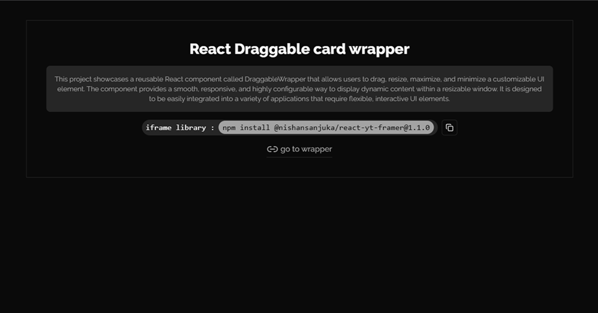 React Draggable Wrapper