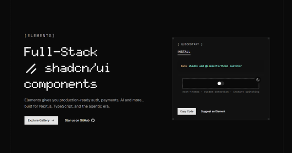 Elements - Full Stack Components