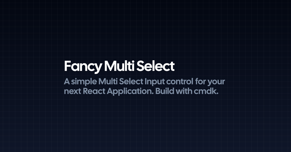 Fancy Multi Select