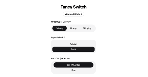 React Fancy Switch