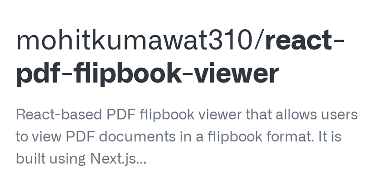 React PDF Flipbook Viewer