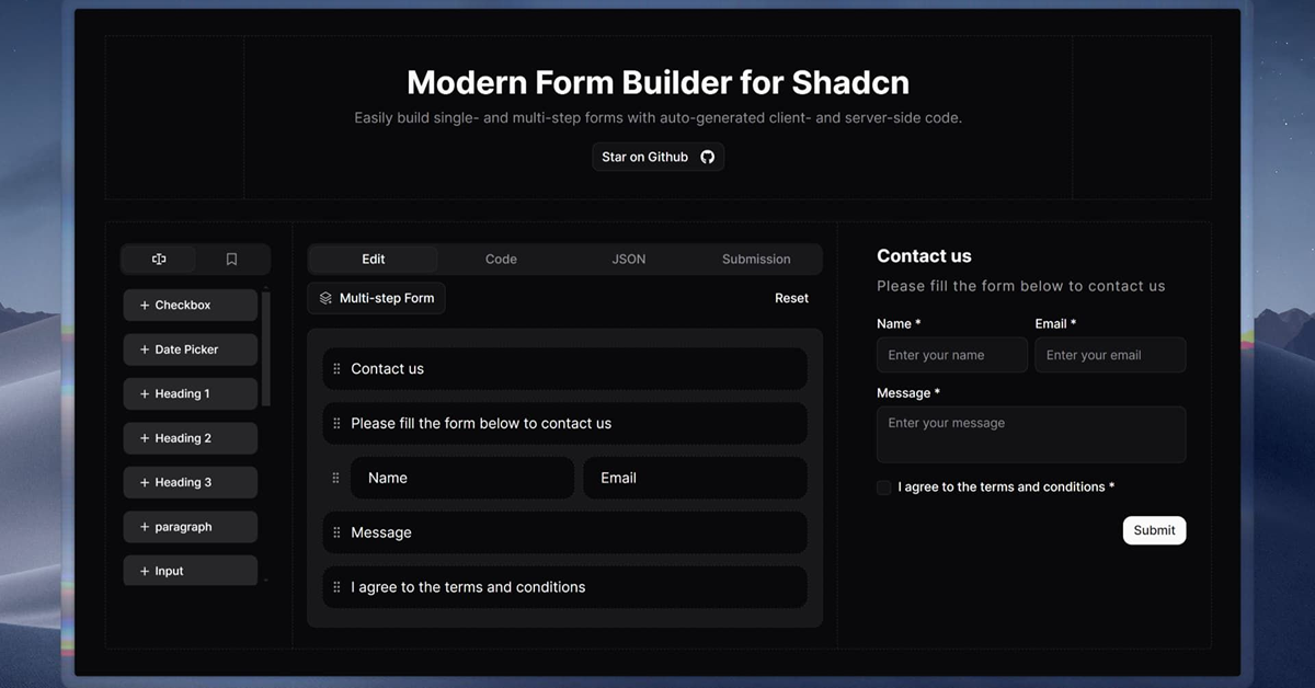 Formcn - Modern Form Builder for Shadcn 