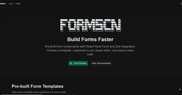 FormSCN - shadcn/ui Form Builder 