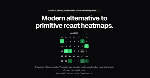 Shadcn Calendar Heatmap