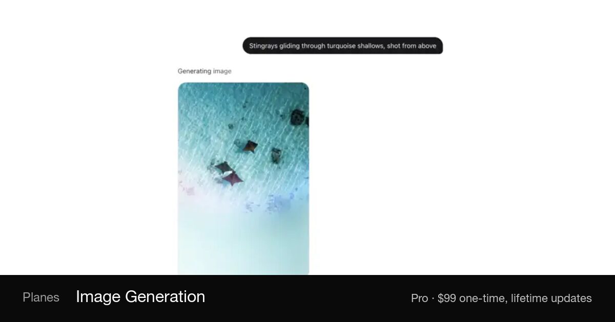 Planes Image Generation: Animated AI Image Reveal Component