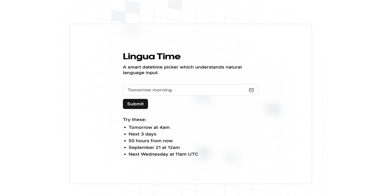 Lingua Time: Date and Time Picker