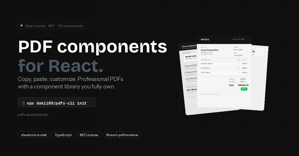 PDFx: shadcn/ui for React PDFs