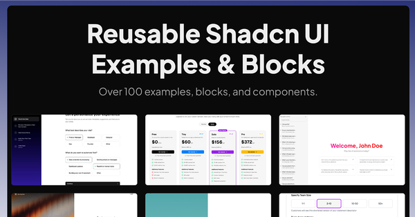 Shadcn Examples: Component Showcase for shadcn-ui