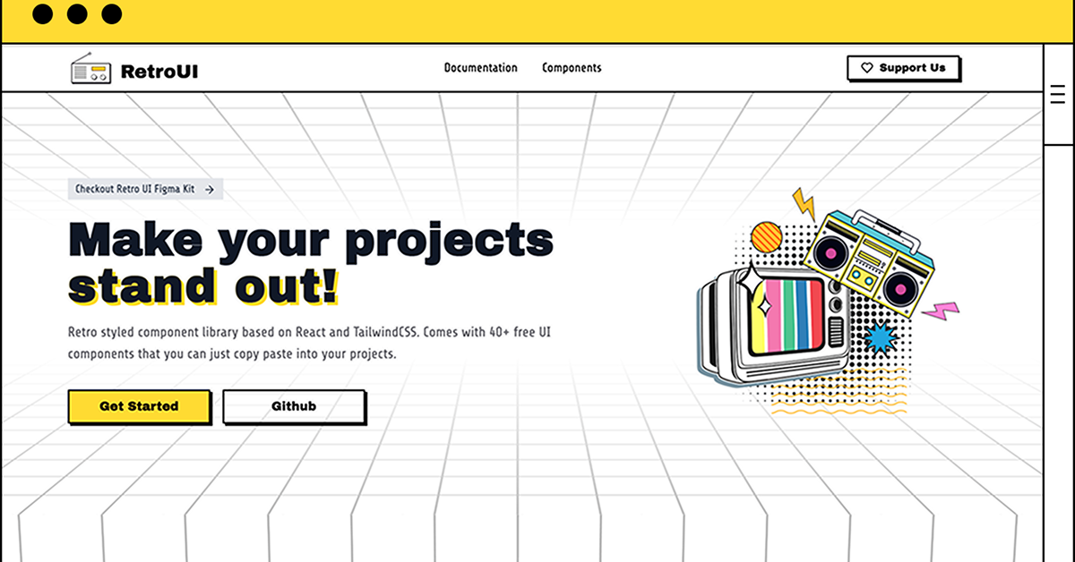 RetroUI - Component Library