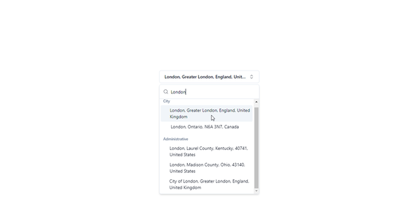 SearchAddress Component