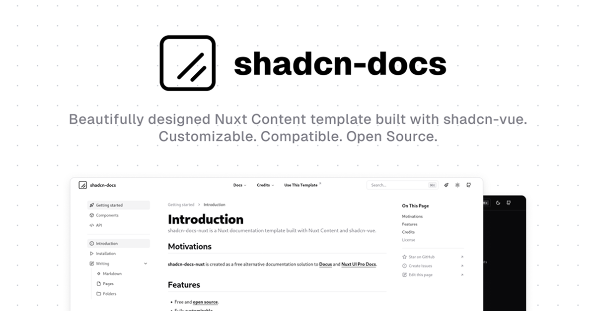 Shadcn Docs Nuxt
