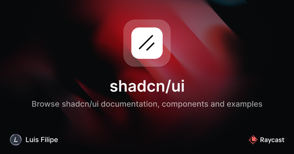 Shadcn/ui Raycast Extension