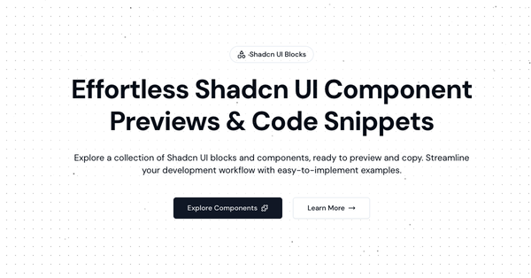 Shadcn UI Blocks Collection