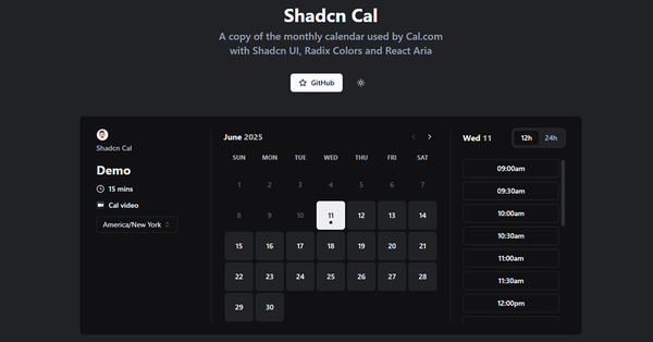 Shadcn Cal