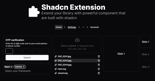 Shadcn Extension