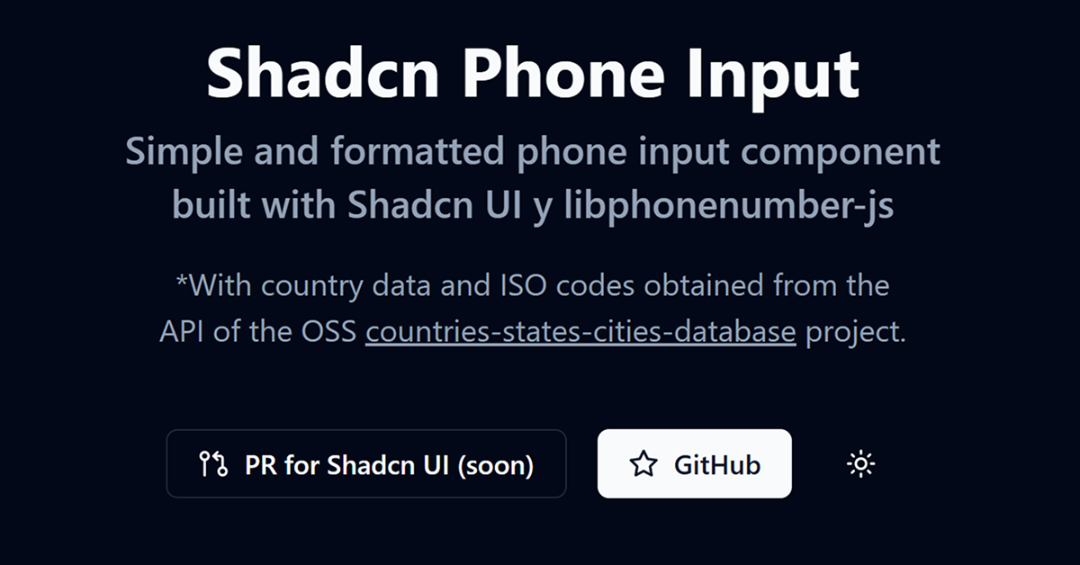 Shadcn Phone Input: Accessible Phone Input 