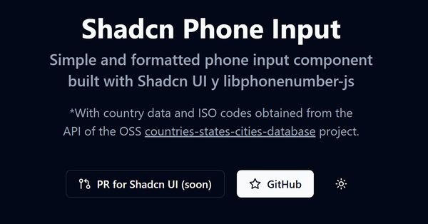 Shadcn Phone Input: Accessible Phone Input 
