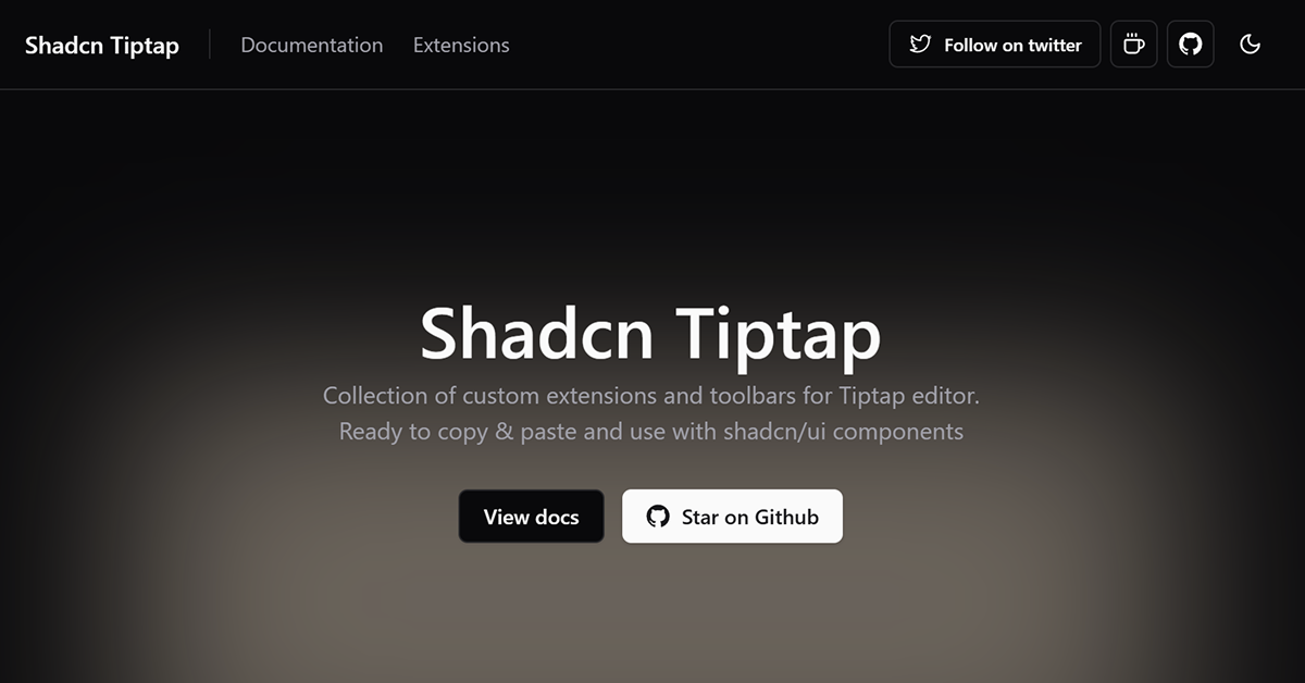 Shadcn Tiptap