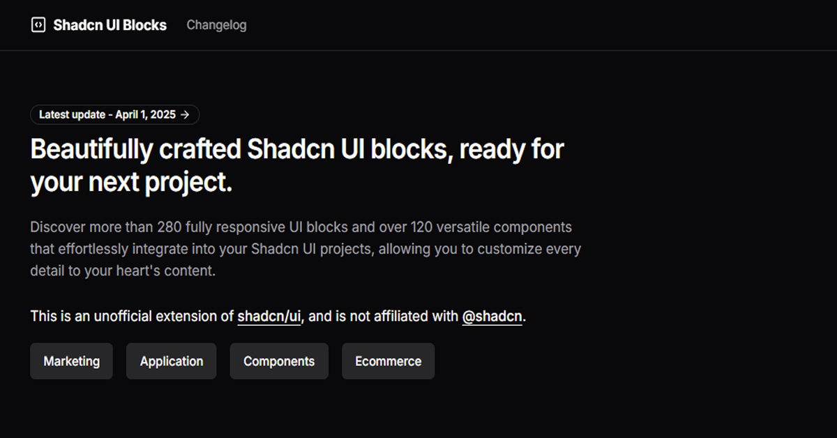 Shadcn UI Blocks: Components for React & Tailwind