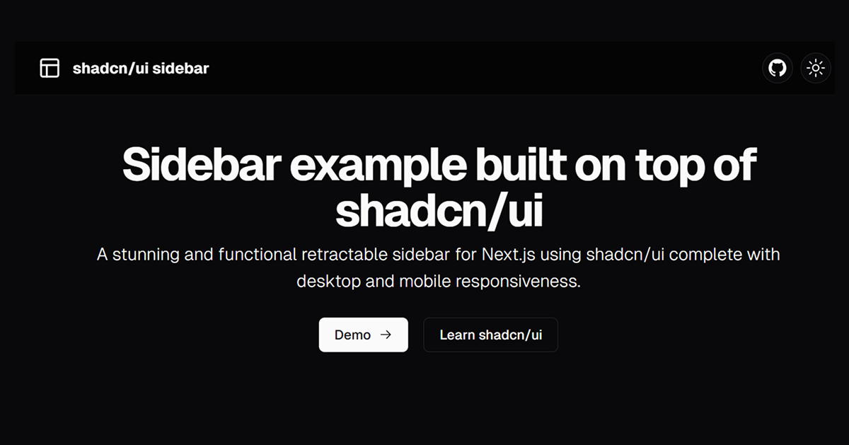 Shadcn/ui - Sidebar