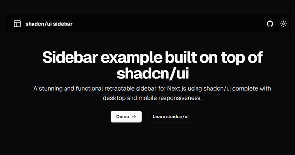 Shadcn/ui - Sidebar