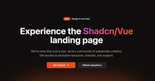 Shadcn/Vue - Landing template