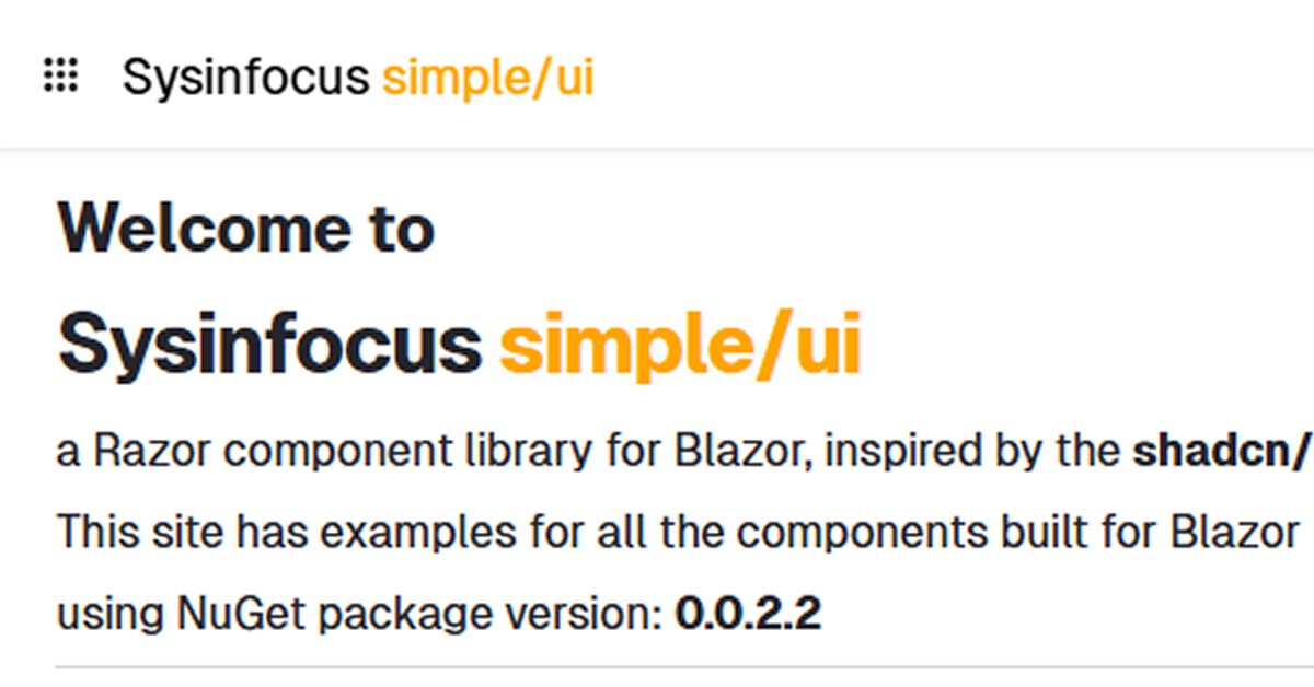 Sysinfocus simple/ui 
