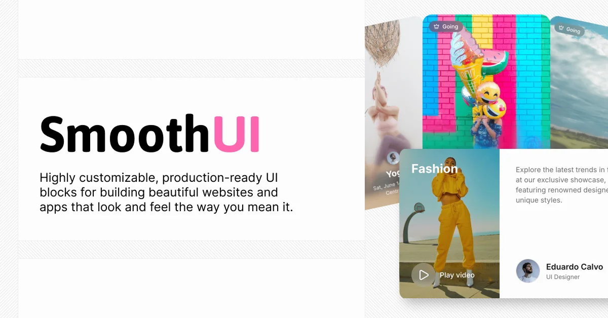 SmoothUI - React UI with TailwindCSS Animations