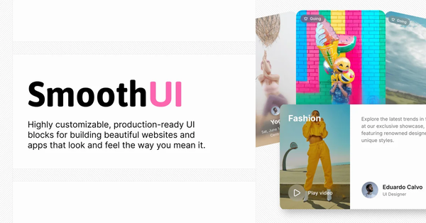 SmoothUI - React UI with TailwindCSS Animations
