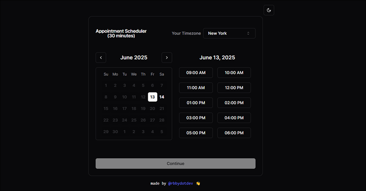 Someday: Calendar Availability Picker
